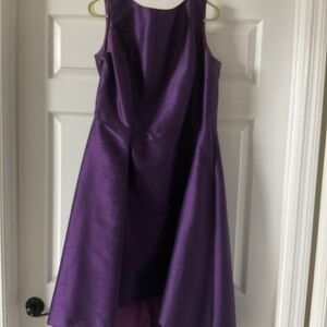ALFRED SUNG purple size 14 dress